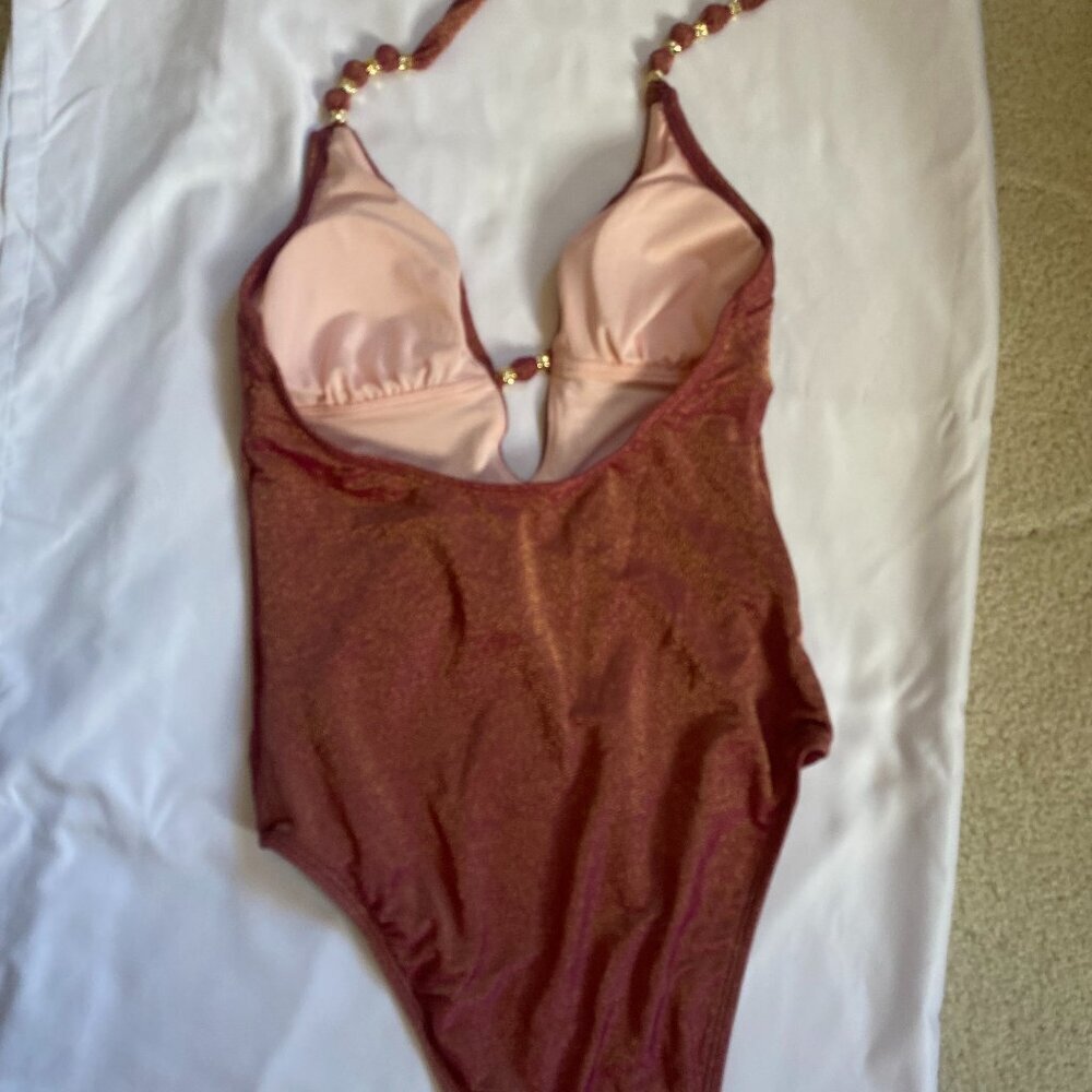 CUPSHE Pixie Dust Pink One-Piece Swimsuit, S - Picture 6 of 8